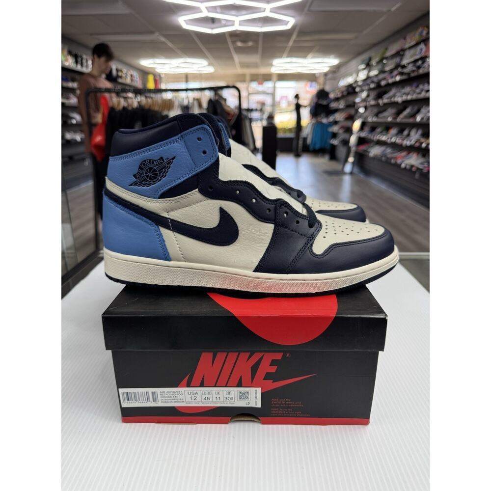 Size 12 - Air Jordan 1 Retro High OG Obsidian UNC